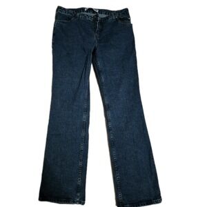 Harley Davidson Women's Bootcut Dark Blue Jeans Sz 16L Vintage Y2k